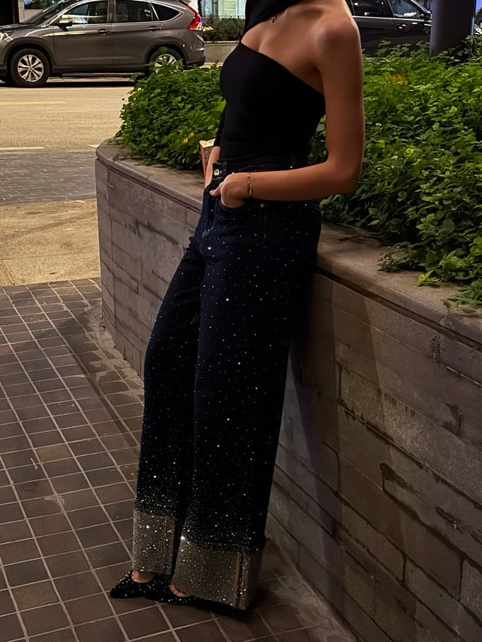 Sparkly Navy Jeans