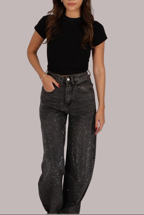 Grey Sparkly Jeans