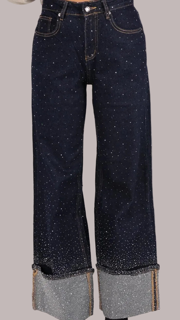 Sparkly Navy Jeans